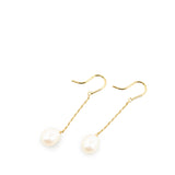 18K Yellow Gold Pearls By The Yard Drop Earrings Gold - Lab Luxury Resale