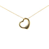 Elsa Peretti 18K Open Heart Pendant Necklace Gold - Lab Luxury Resale