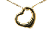 Elsa Peretti 18K Open Heart Pendant Necklace Gold - Lab Luxury Resale