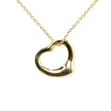 Elsa Peretti 18K Open Heart Pendant Necklace Gold - Lab Luxury Resale