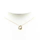 Elsa Peretti 18K Open Heart Pendant Necklace Gold - Lab Luxury Resale