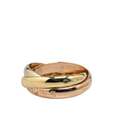 Cartier Tricolor Large Model 18K Gold Classic Trinity Ring