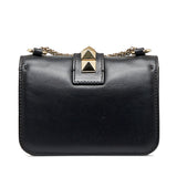 Small Rockstud Glam Lock Crossbody Black - Lab Luxury Resale