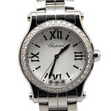 Quartz Stainless Steel Diamonds Happy Sport Watch Silver - Lab Luxury Resale