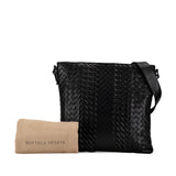 Intrecciato Crossbody Bag Black - Lab Luxury Resale