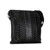 Intrecciato Crossbody Bag Black - Lab Luxury Resale