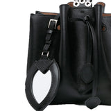 Calfskin Eyelet Bracelet Embellished Bucket Bag Black - Lab Luxury Resale