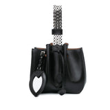 Calfskin Eyelet Bracelet Embellished Bucket Bag Black - Lab Luxury Resale