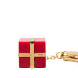 Gift Box Charm Key Ring Gold - Lab Luxury Resale