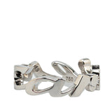 Cartier 18K White Gold Signature Ring Silver