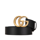 Gucci Leather GG Marmont Belt Black 110/44