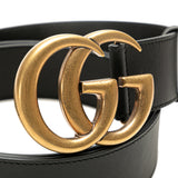 Leather GG Marmont Belt Black - Lab Luxury Resale