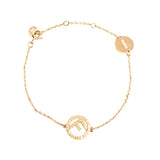 Gold Plated F Is Fendi Crystal Logo Bracelet Gold - Lab Luxury Resale