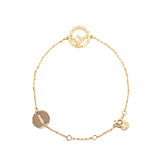 Gold Plated F Is Fendi Crystal Logo Bracelet Gold - Lab Luxury Resale