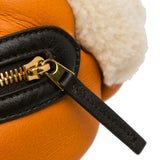 Mini Calfskin and Shearling Jodie Orange - Lab Luxury Resale