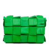 Nappa Intrecciato Fringed Cassette Crossbody Green - Lab Luxury Resale