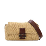 Crochet Raffia Baguette Satchel Brown - Lab Luxury Resale