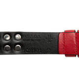 Studded Leather Belt Red - Lab Luxury Resale