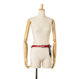 Studded Leather Belt Red - Lab Luxury Resale