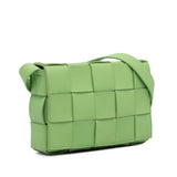 Calfskin Intrecciato Cassette Crossbody Green - Lab Luxury Resale