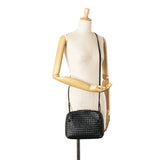 Bottega Veneta Nappa Intrecciato Nodini Crossbody Black