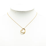 Tiffany Elsa Peretti 18K Gold Open Heart Pendant Necklace