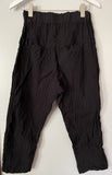 Kristensen du Nord Black Crinkle Pant Size 2