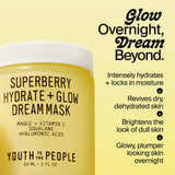 Youth To The People Superberry Hydrate + Glow Dream Night Cream + Mask 59ml NIB