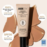 NUDESTIX Nudescreen Daily Mineral Face Veil SPF 30 - Many shades NWOB